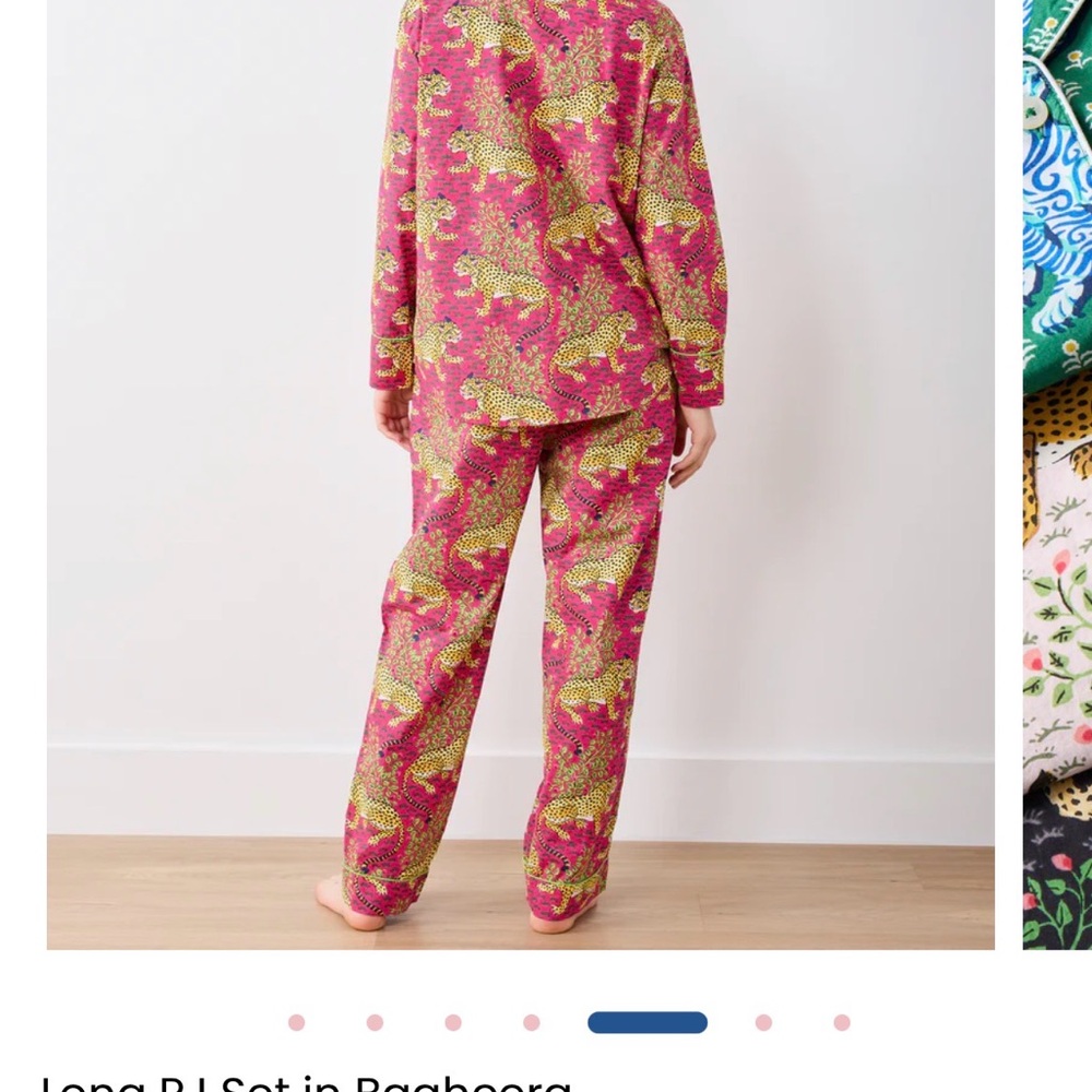 Print Fresh Long PJ Set Bagheera Hot Pink 1X - Picture 2 of 14